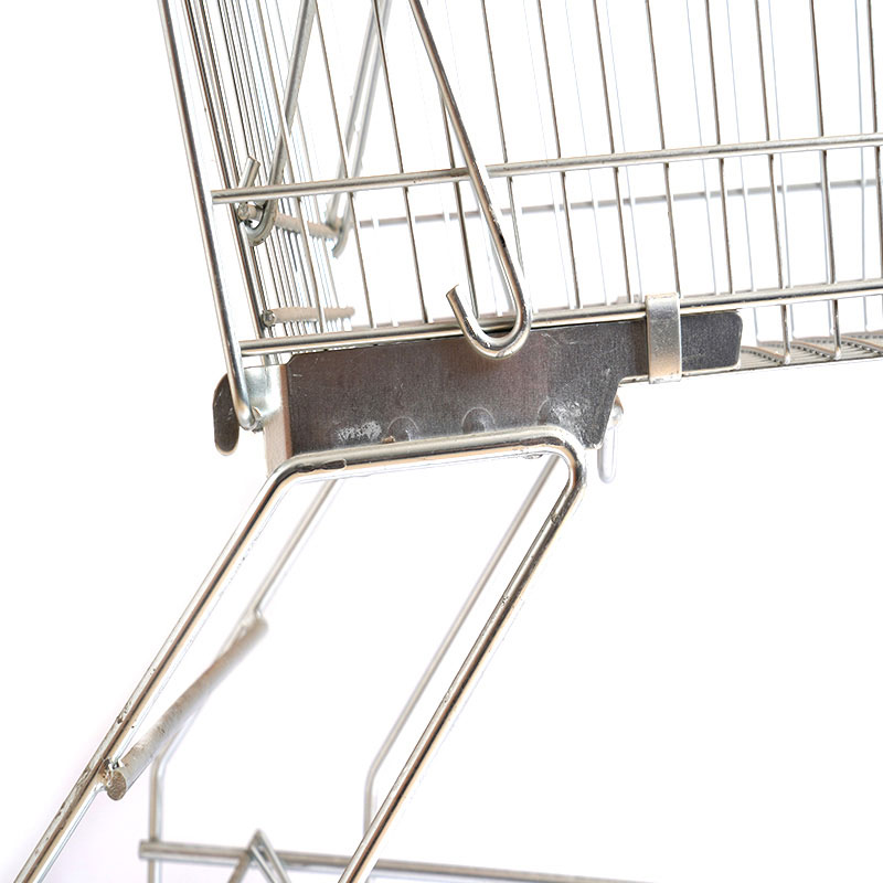 Chariot de chariot de supermarché chromé portable