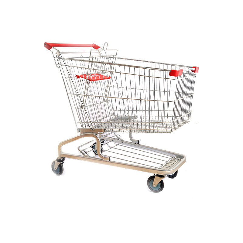 Chariot de magasinage pliant en aluminium durable de supermarché