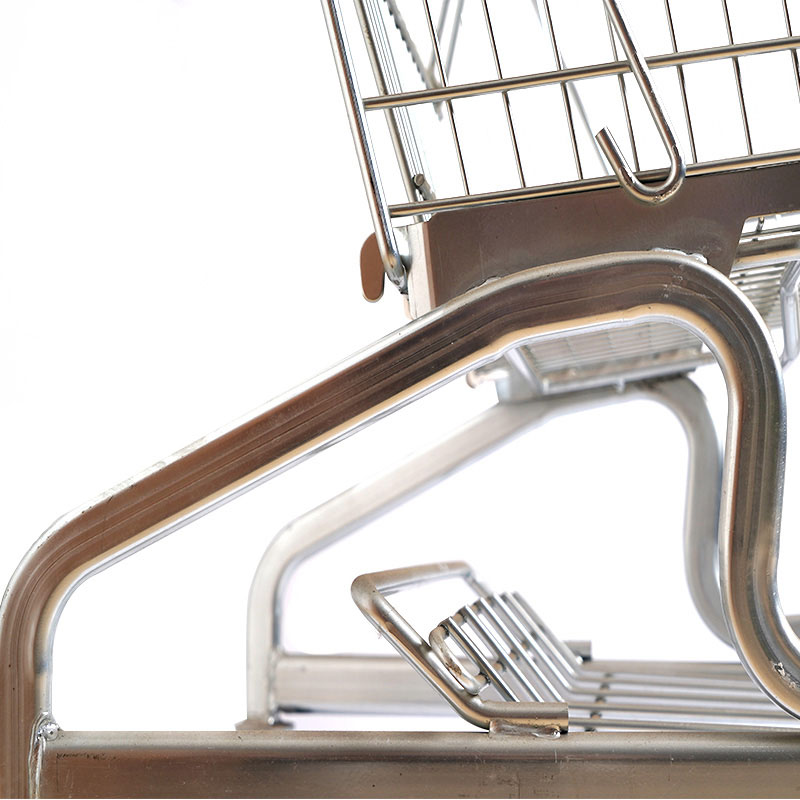 Chariot de magasinage pliant en aluminium durable de supermarché